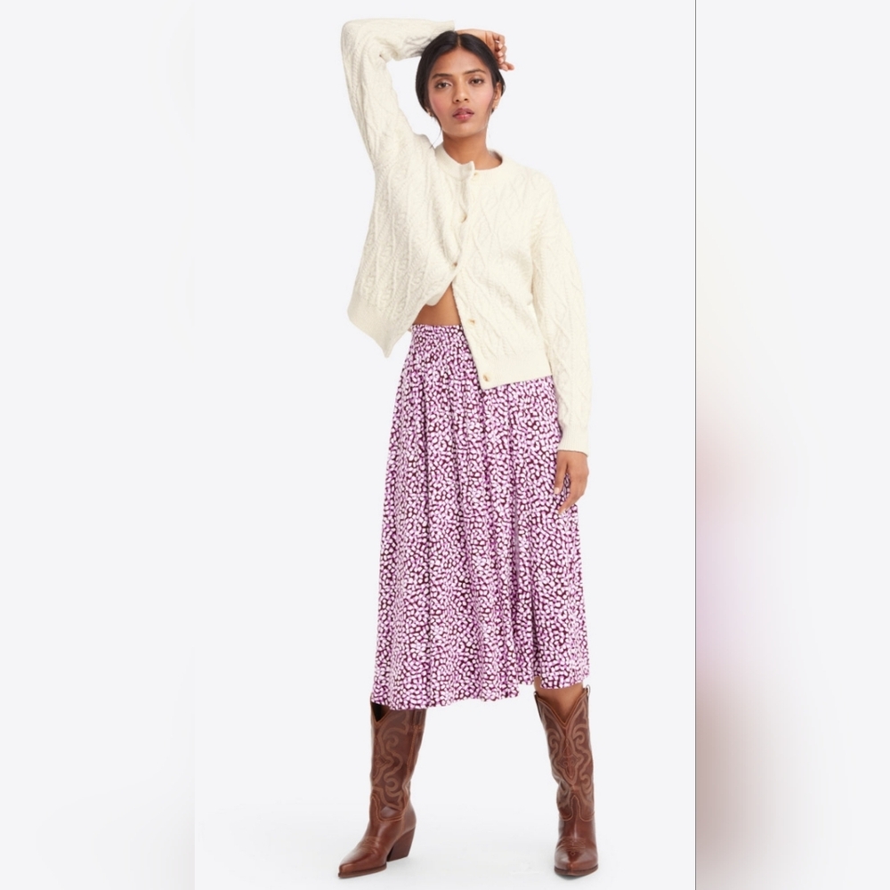 Draper James Side Slit Wrap Skirt XS NWT